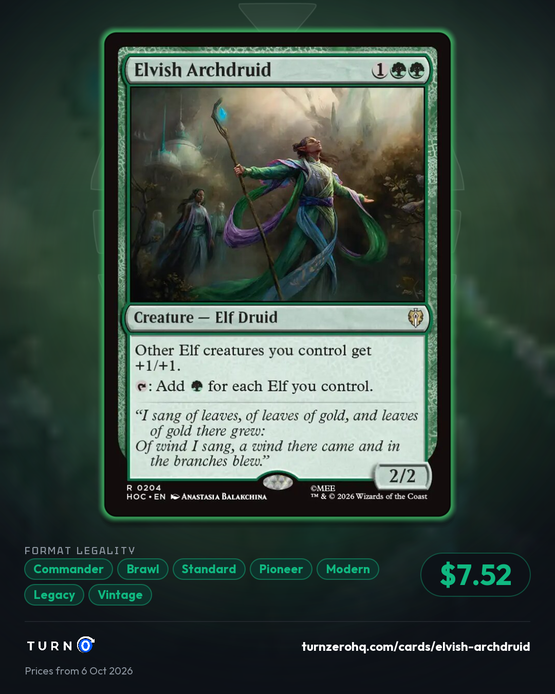 Shareable picture of Elvish Archdruid
