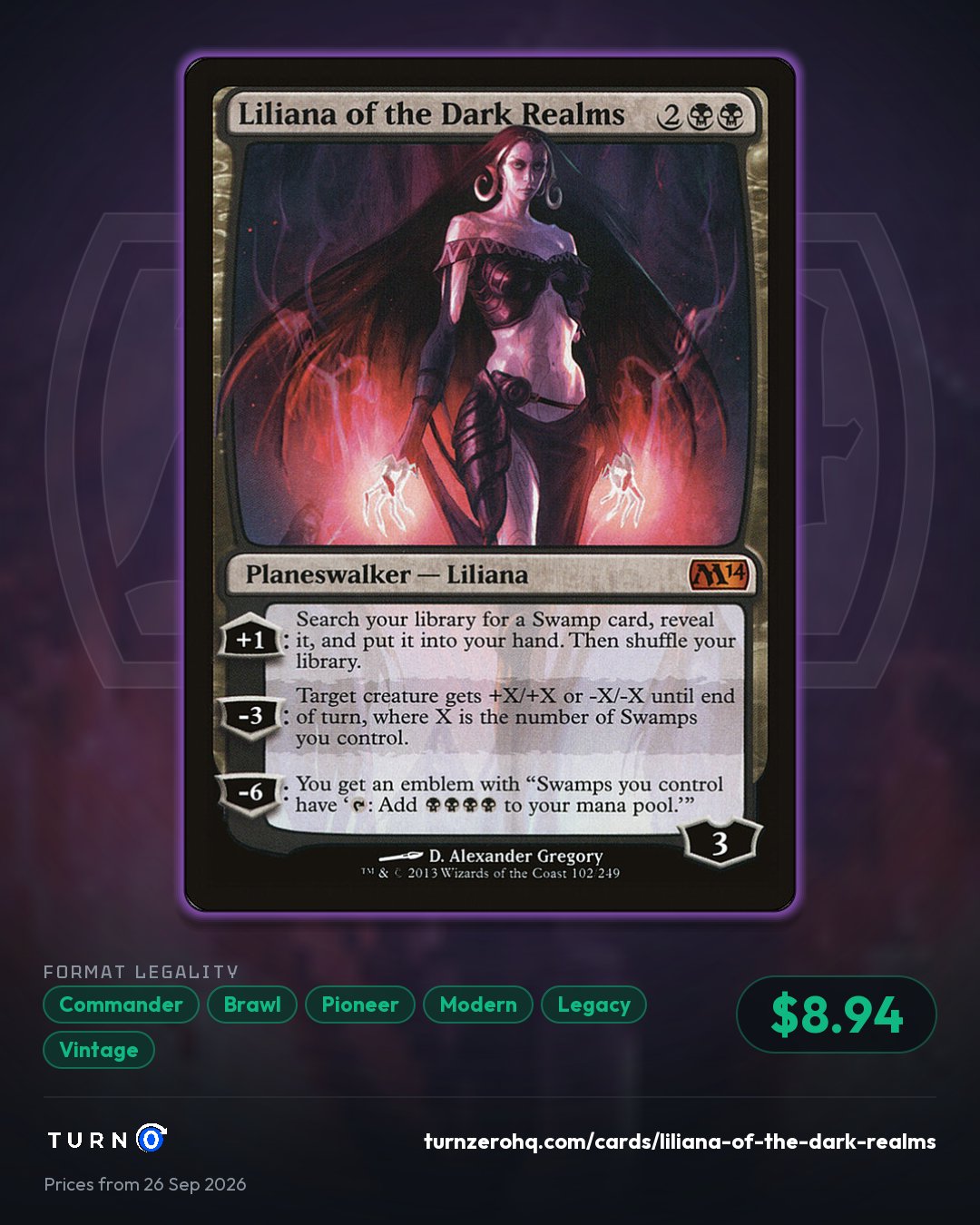 Shareable picture of Liliana of the Dark Realms