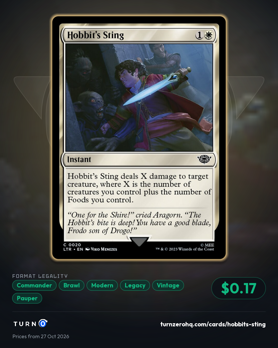 Shareable picture of Hobbit's Sting