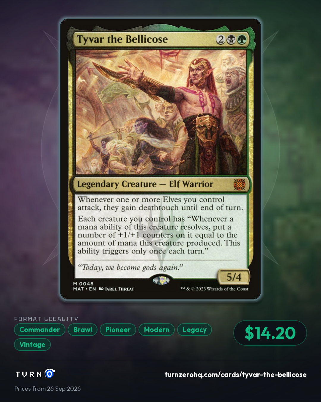 Shareable picture of Tyvar the Bellicose