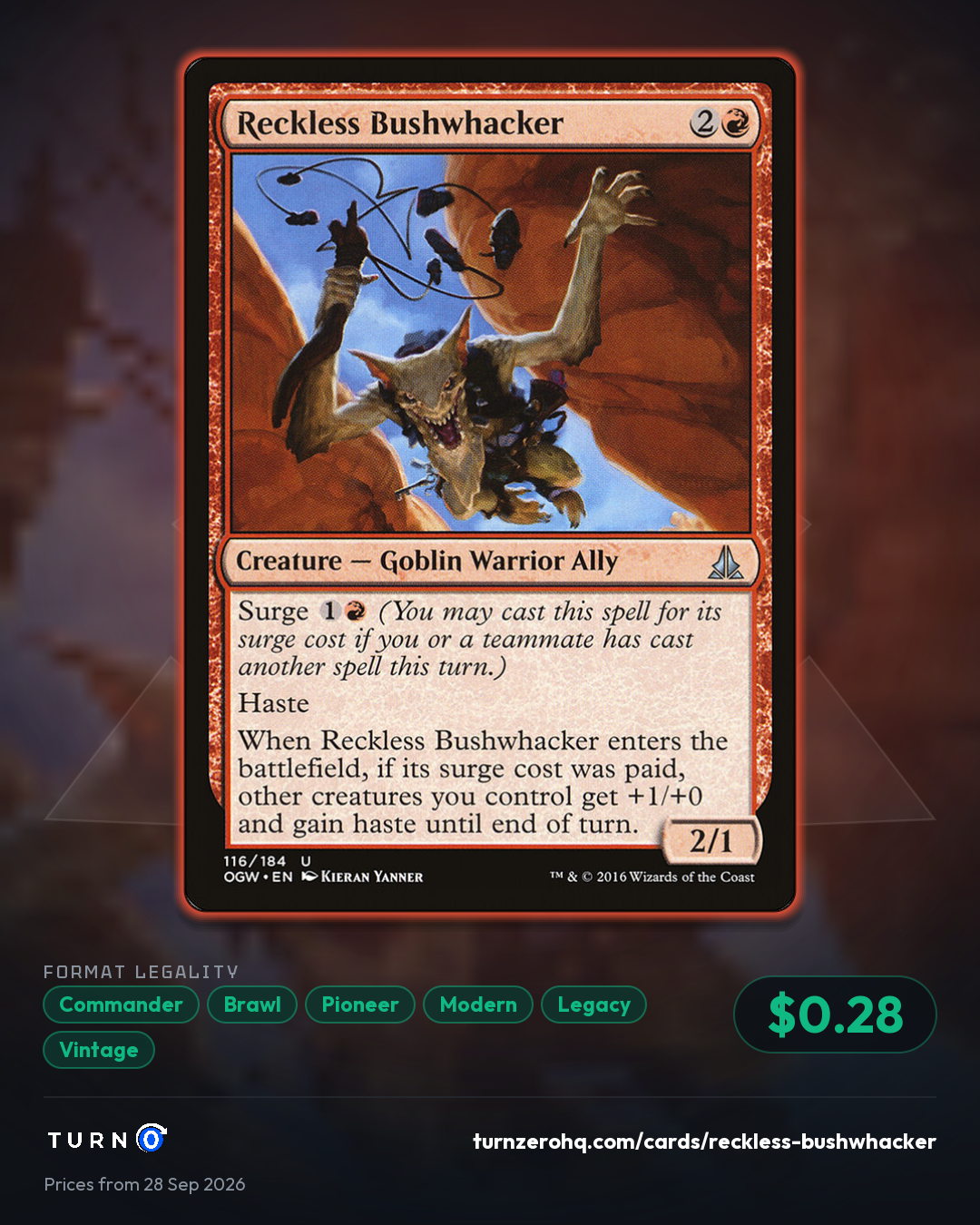 Shareable picture of Reckless Bushwhacker