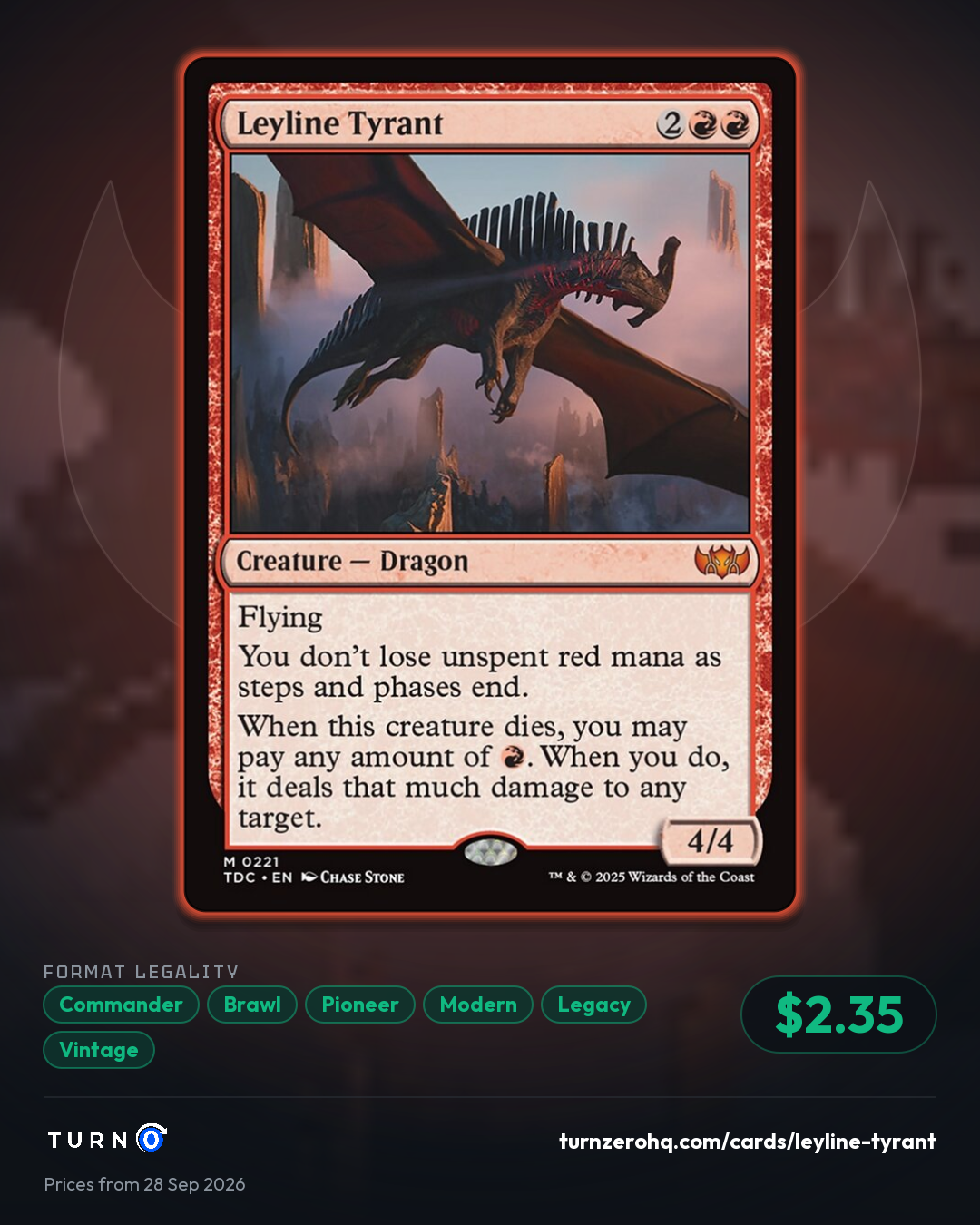 Shareable picture of Leyline Tyrant