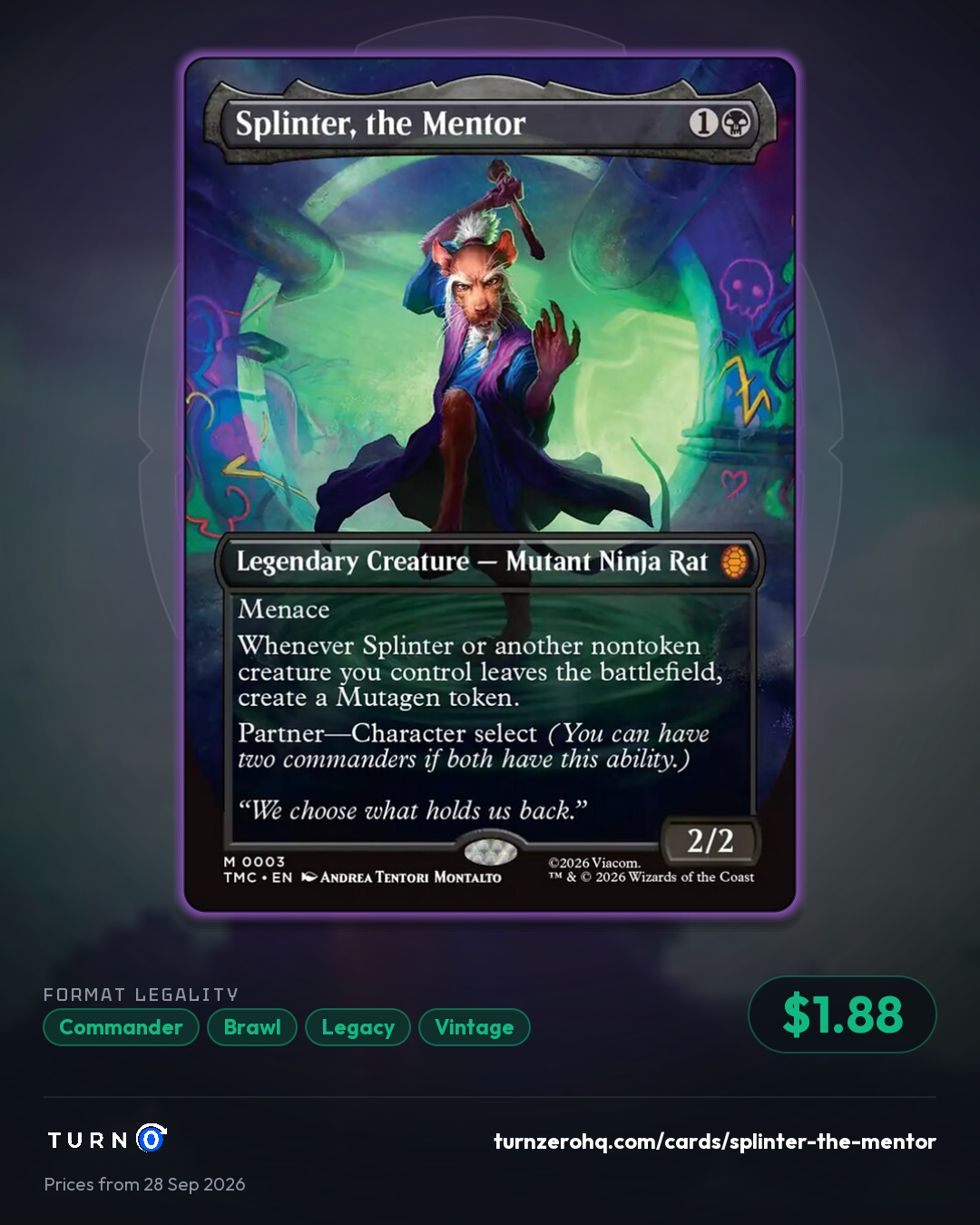 Shareable picture of Splinter, the Mentor