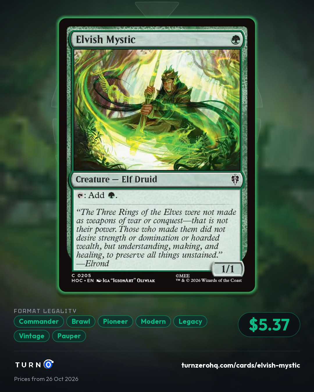 Shareable picture of Elvish Mystic