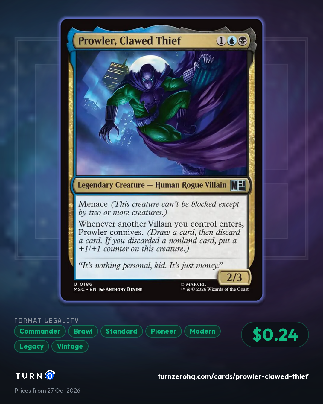 Shareable picture of Prowler, Clawed Thief