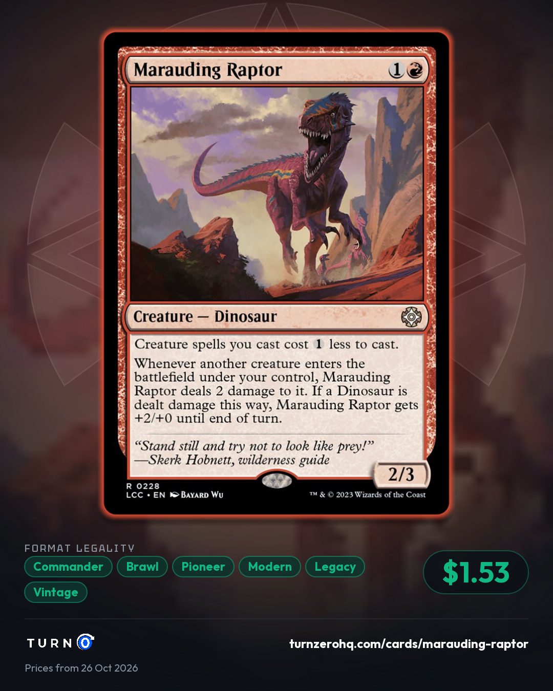 Shareable picture of Marauding Raptor