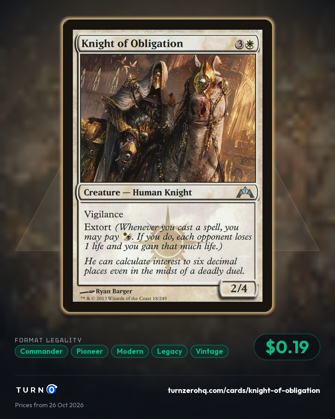 Shareable picture of Knight of Obligation