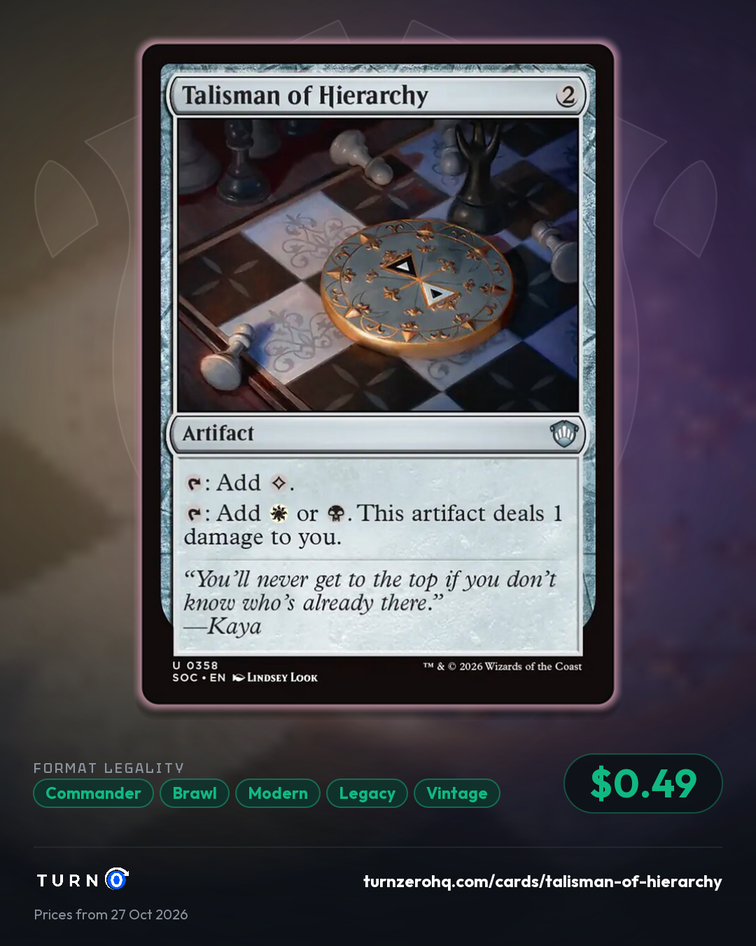 Shareable picture of Talisman of Hierarchy