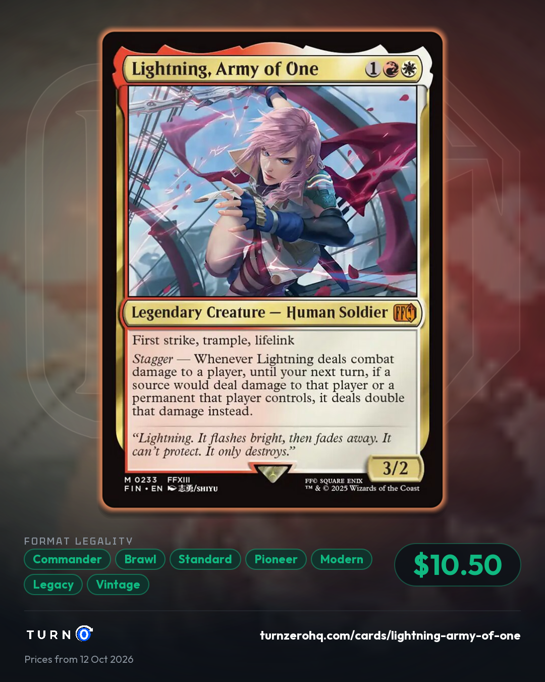 Shareable picture of Lightning, Army of One