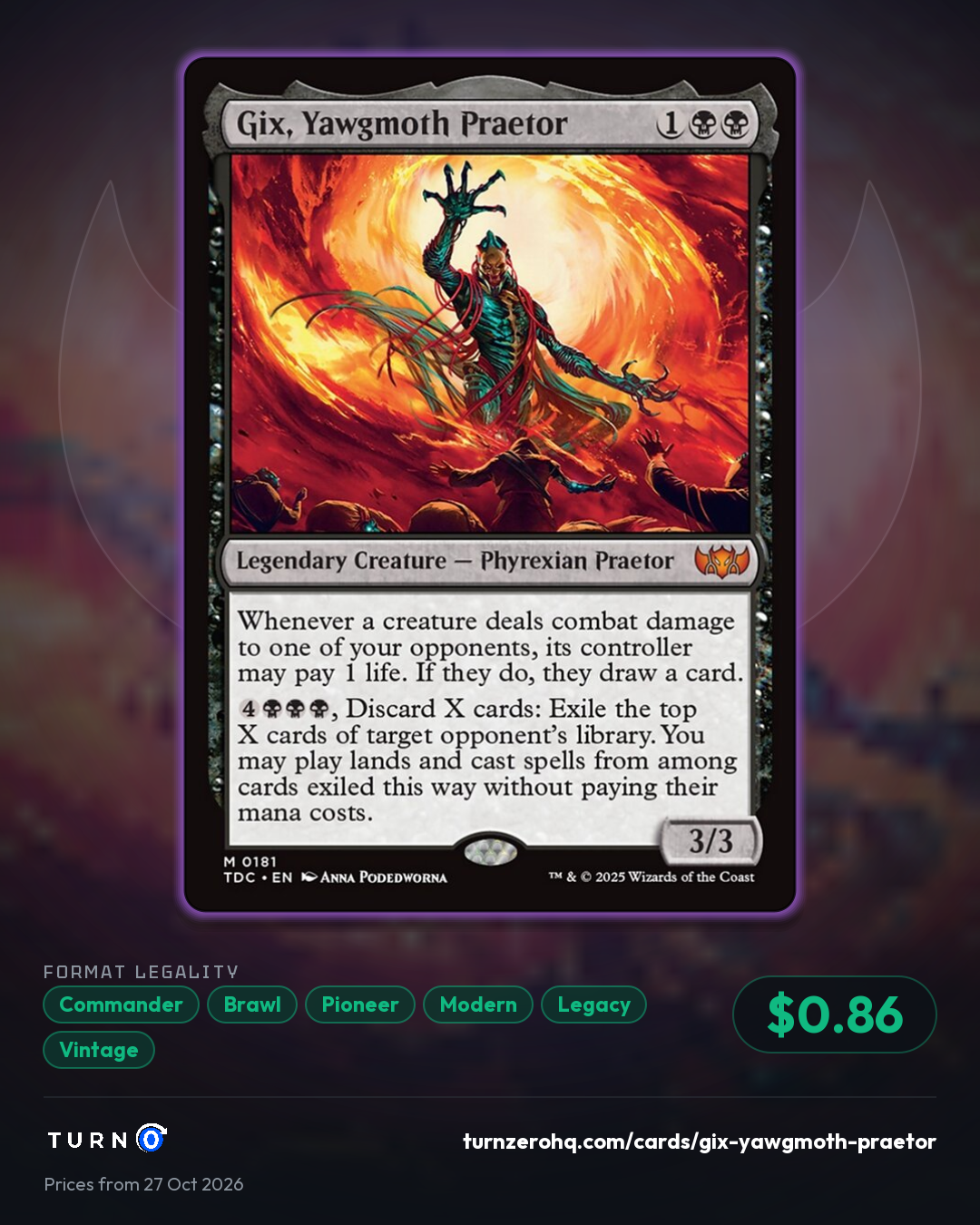 Shareable picture of Gix, Yawgmoth Praetor