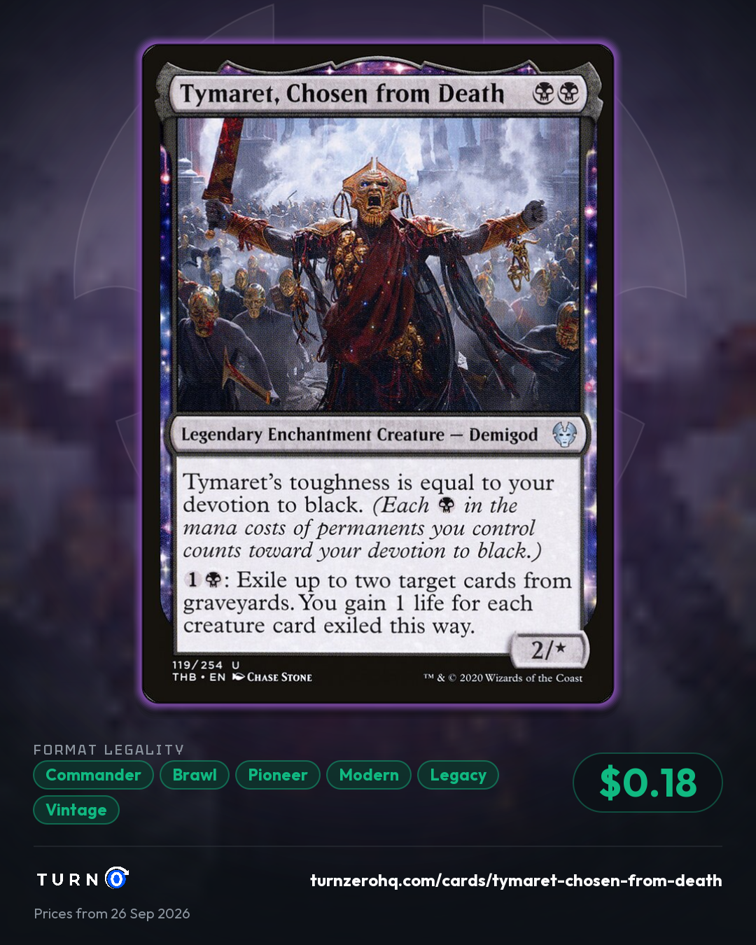 Shareable picture of Tymaret, Chosen from Death