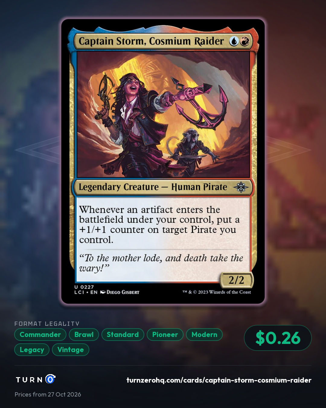 Shareable picture of Captain Storm, Cosmium Raider