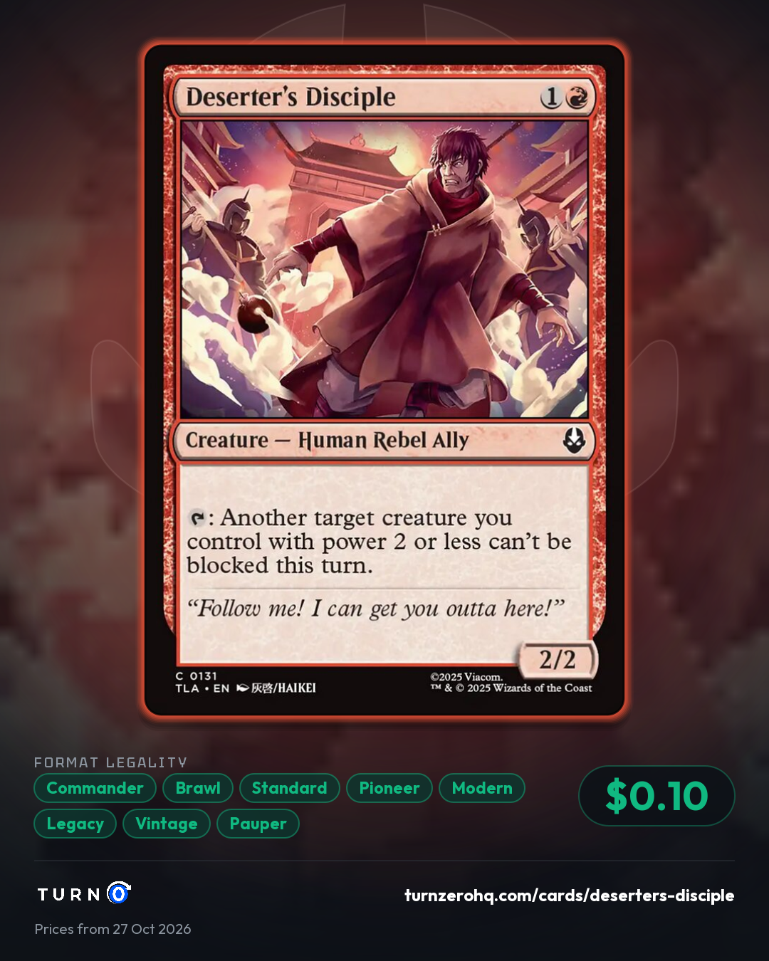 Shareable picture of Deserter's Disciple