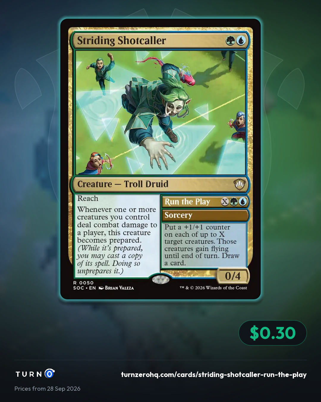 Shareable picture of Striding Shotcaller // Run the Play