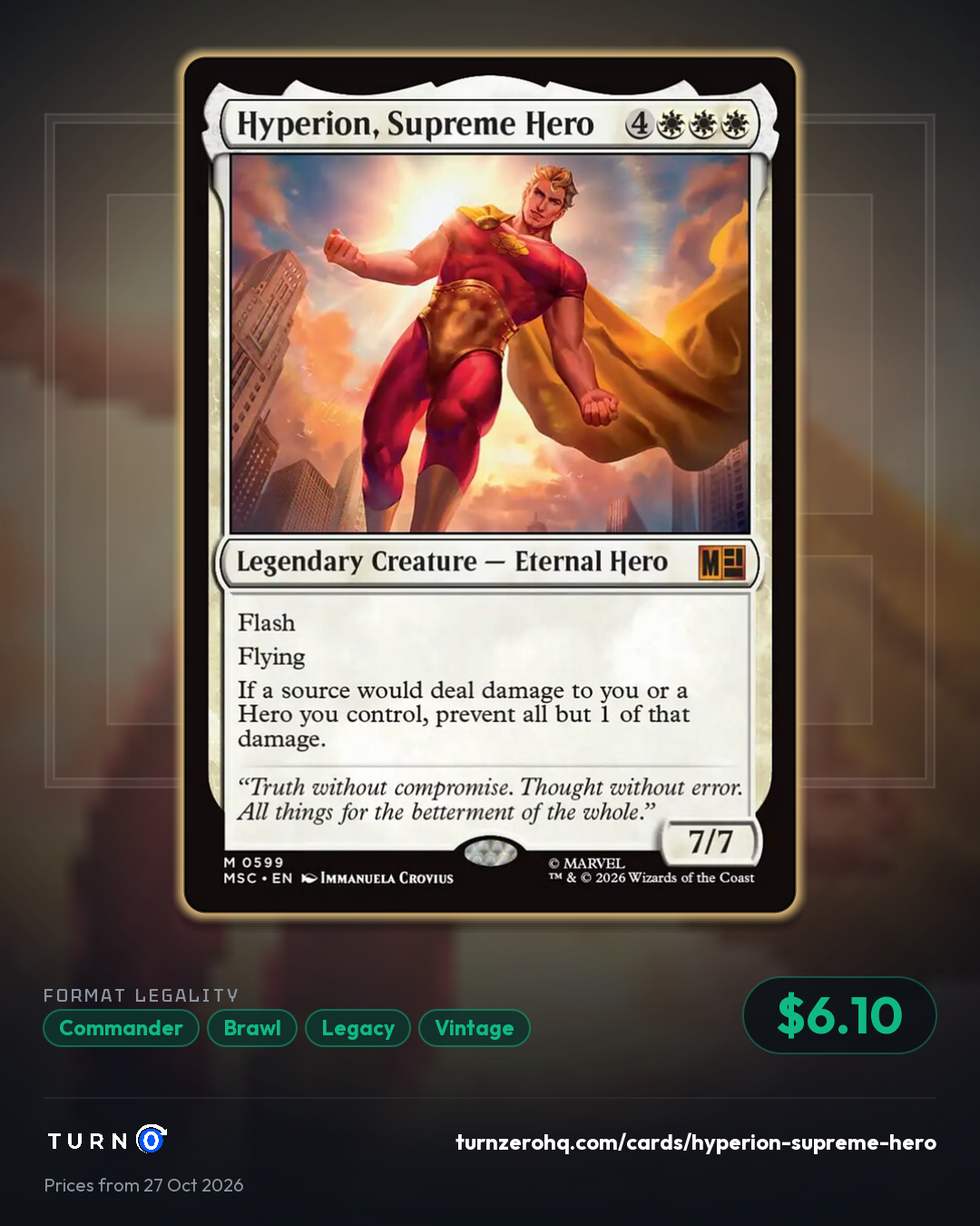 Shareable picture of Hyperion, Supreme Hero