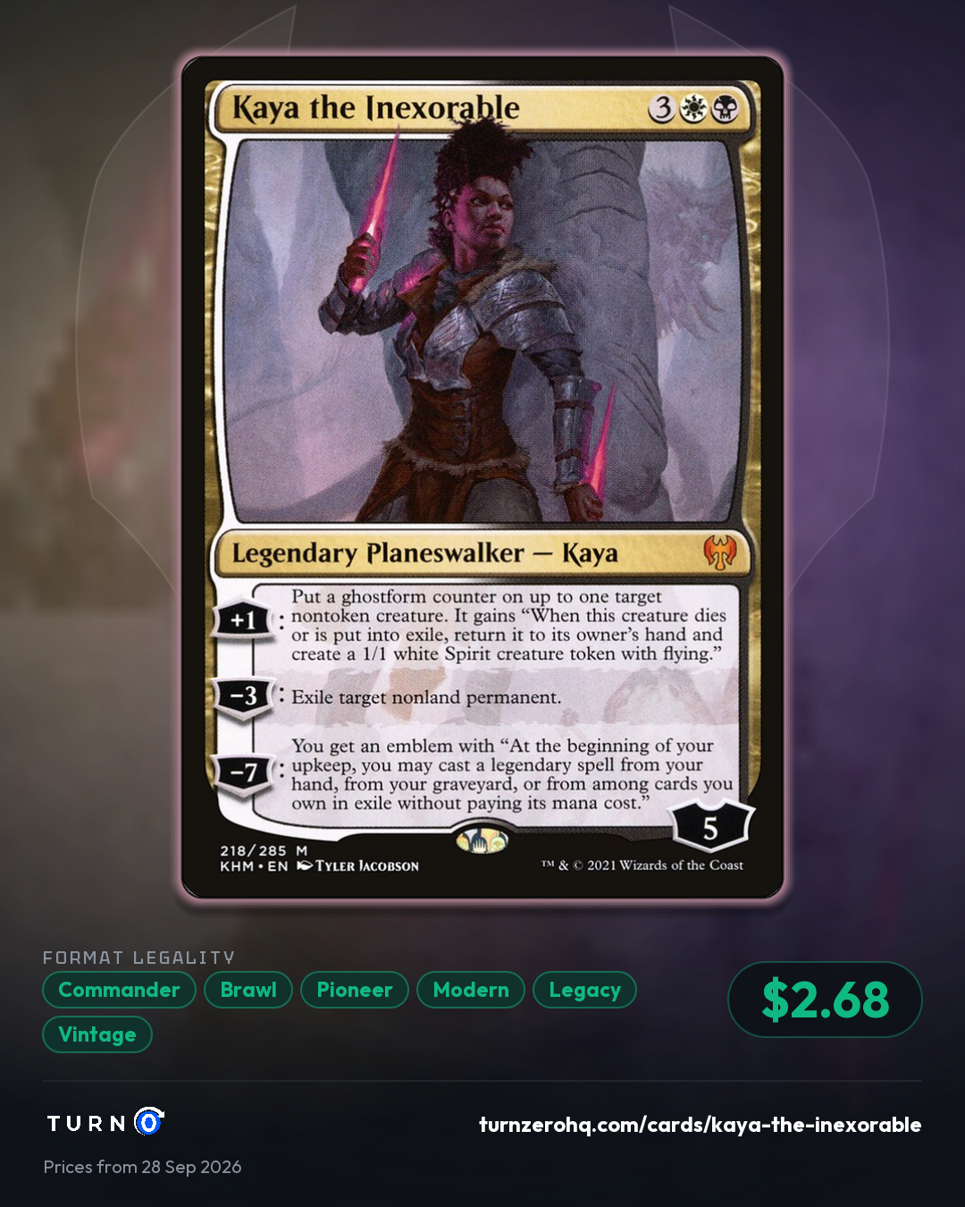 Shareable picture of Kaya the Inexorable