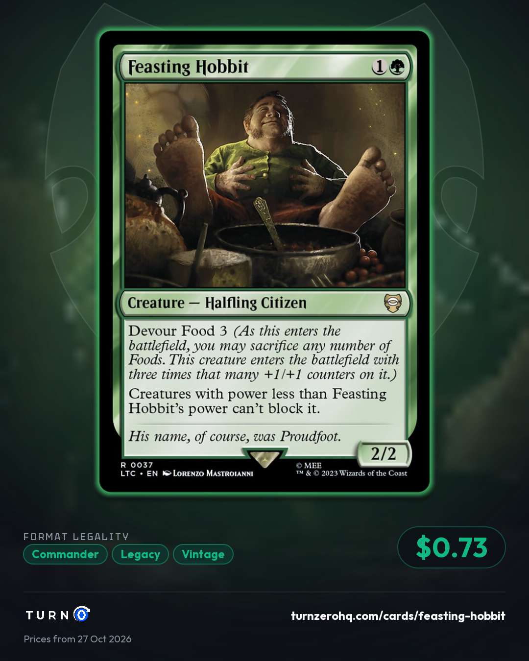 Shareable picture of Feasting Hobbit