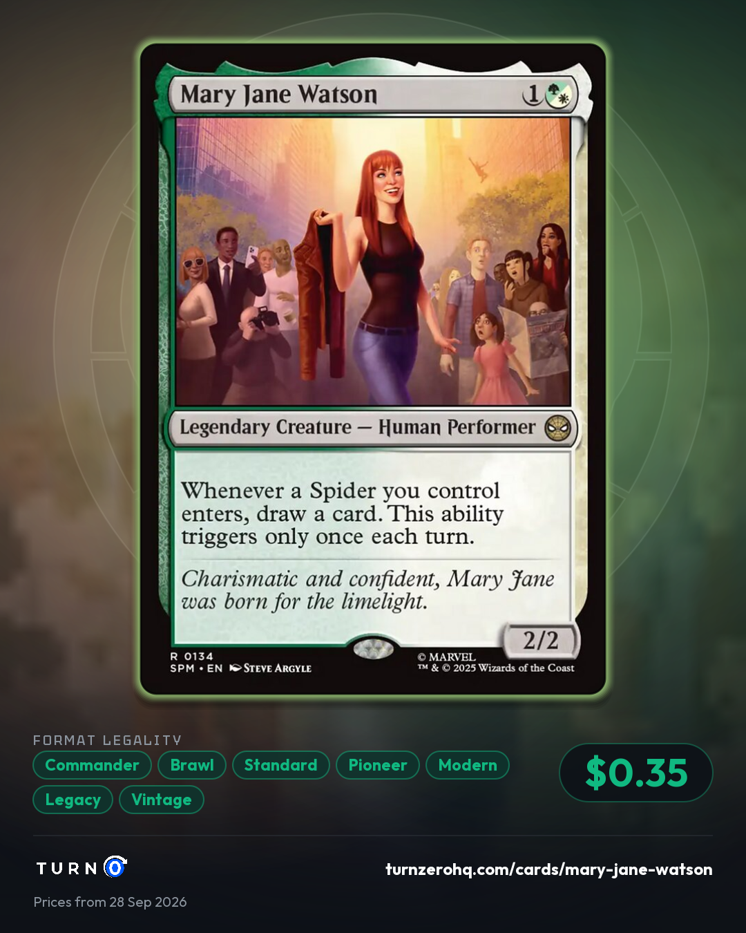 Shareable picture of Mary Jane Watson