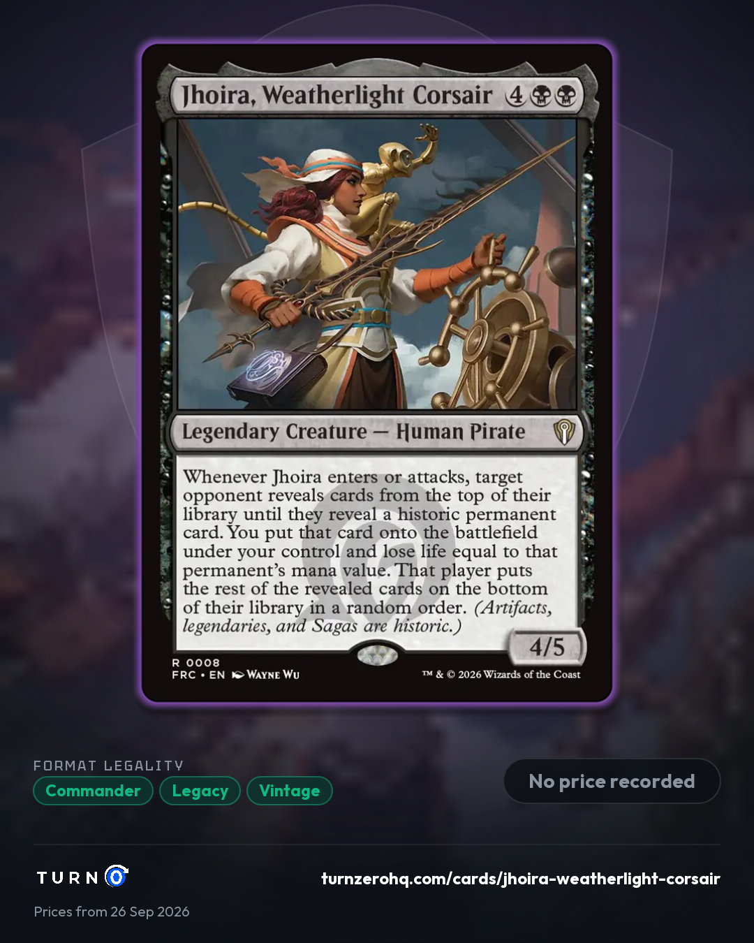 Shareable picture of Jhoira, Weatherlight Corsair