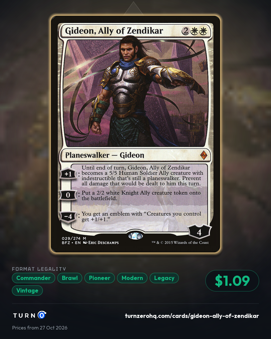 Shareable picture of Gideon, Ally of Zendikar