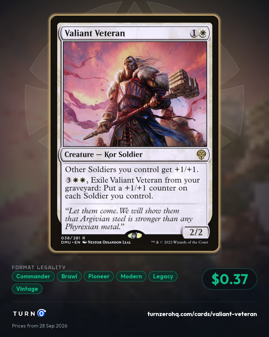 Shareable picture of Valiant Veteran