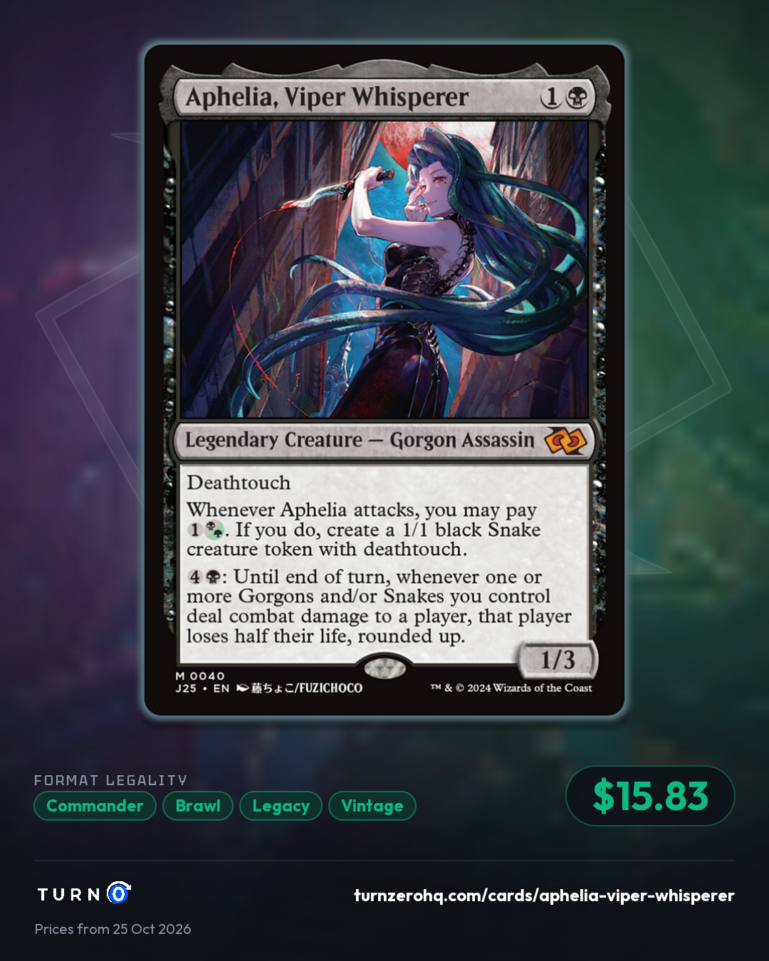 Shareable picture of Aphelia, Viper Whisperer