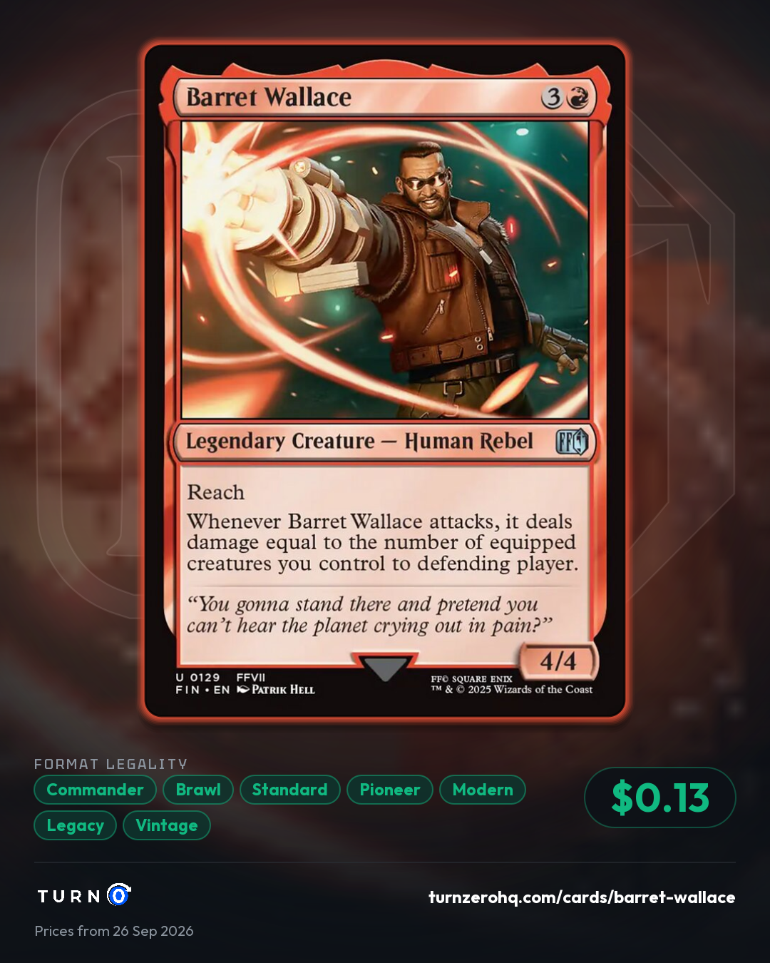 Shareable picture of Barret Wallace