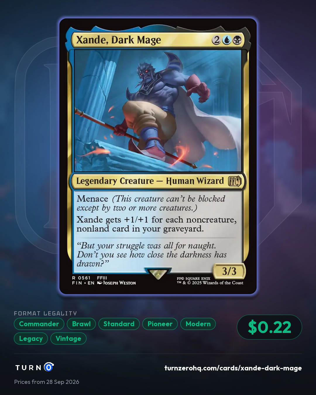 Shareable picture of Xande, Dark Mage
