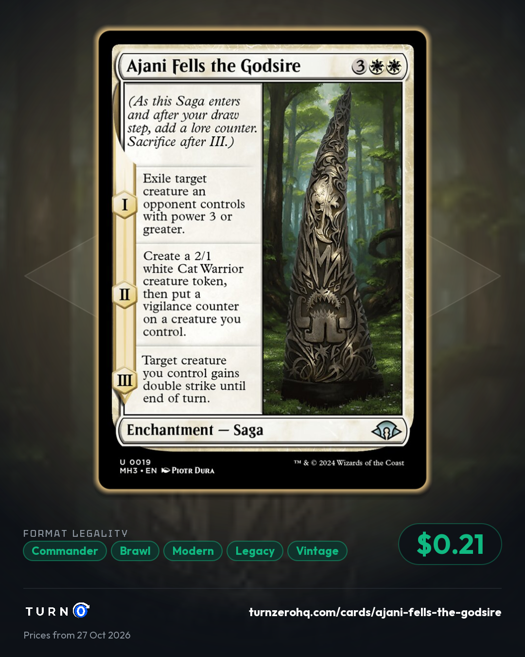 Shareable picture of Ajani Fells the Godsire