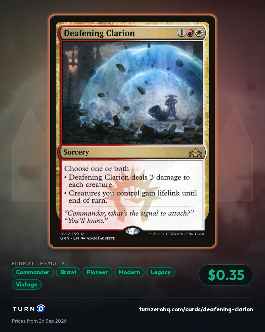 Shareable picture of Deafening Clarion