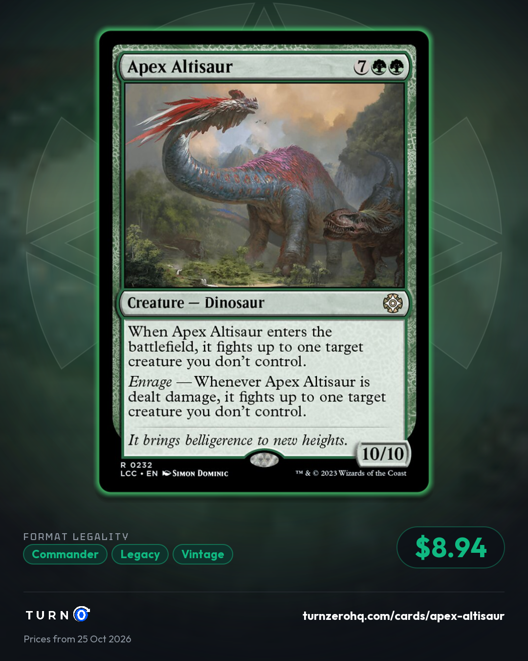 Shareable picture of Apex Altisaur