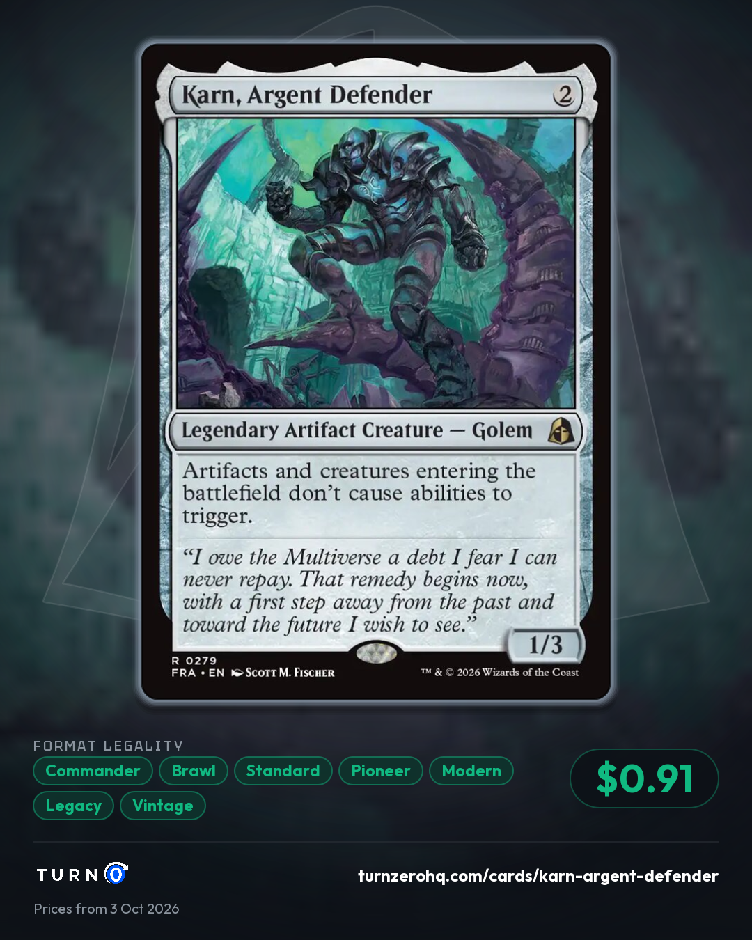 Shareable picture of Karn, Argent Defender