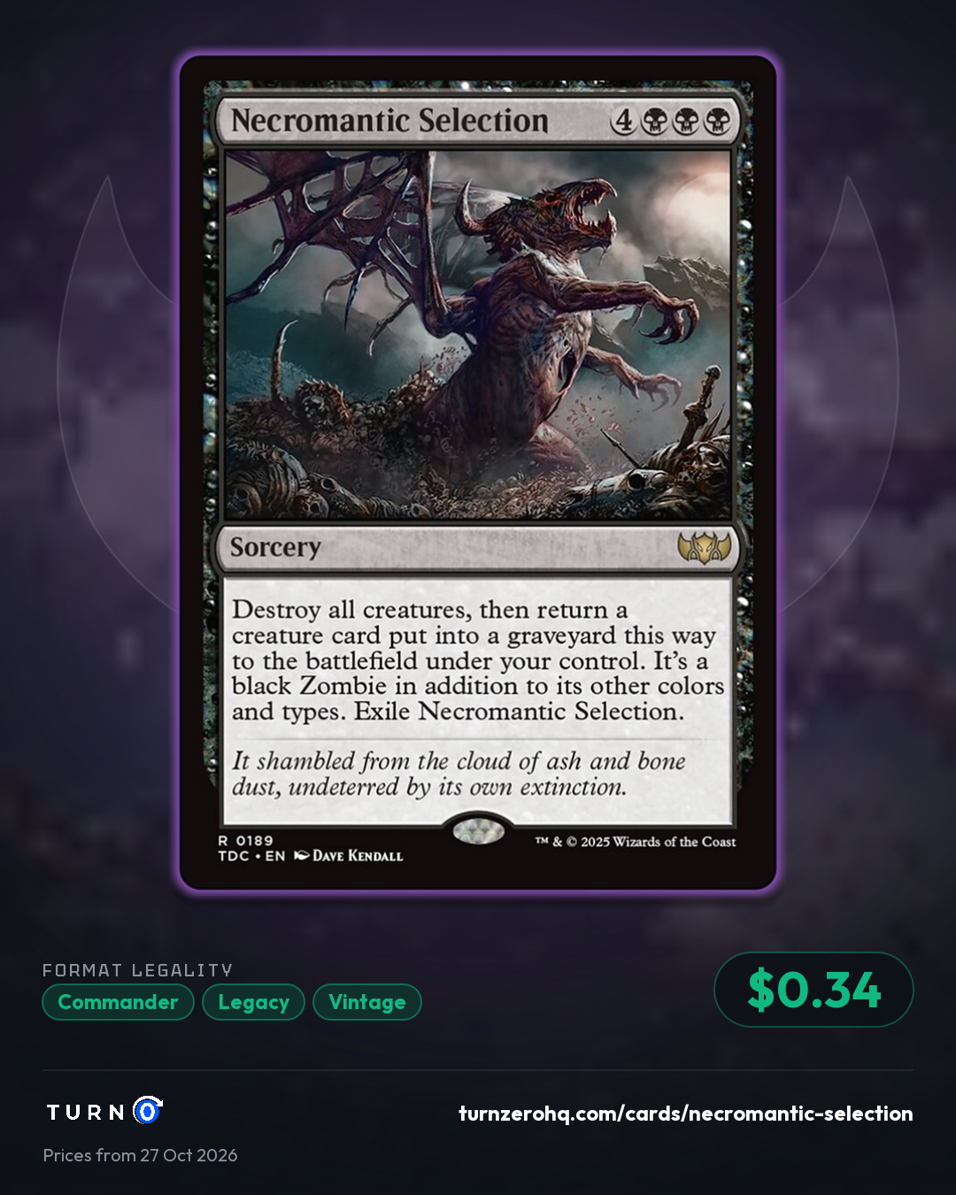 Shareable picture of Necromantic Selection