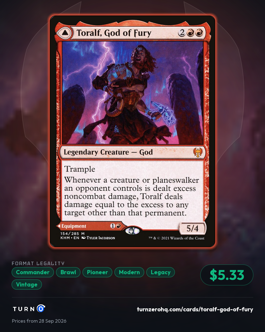 Shareable picture of Toralf, God of Fury