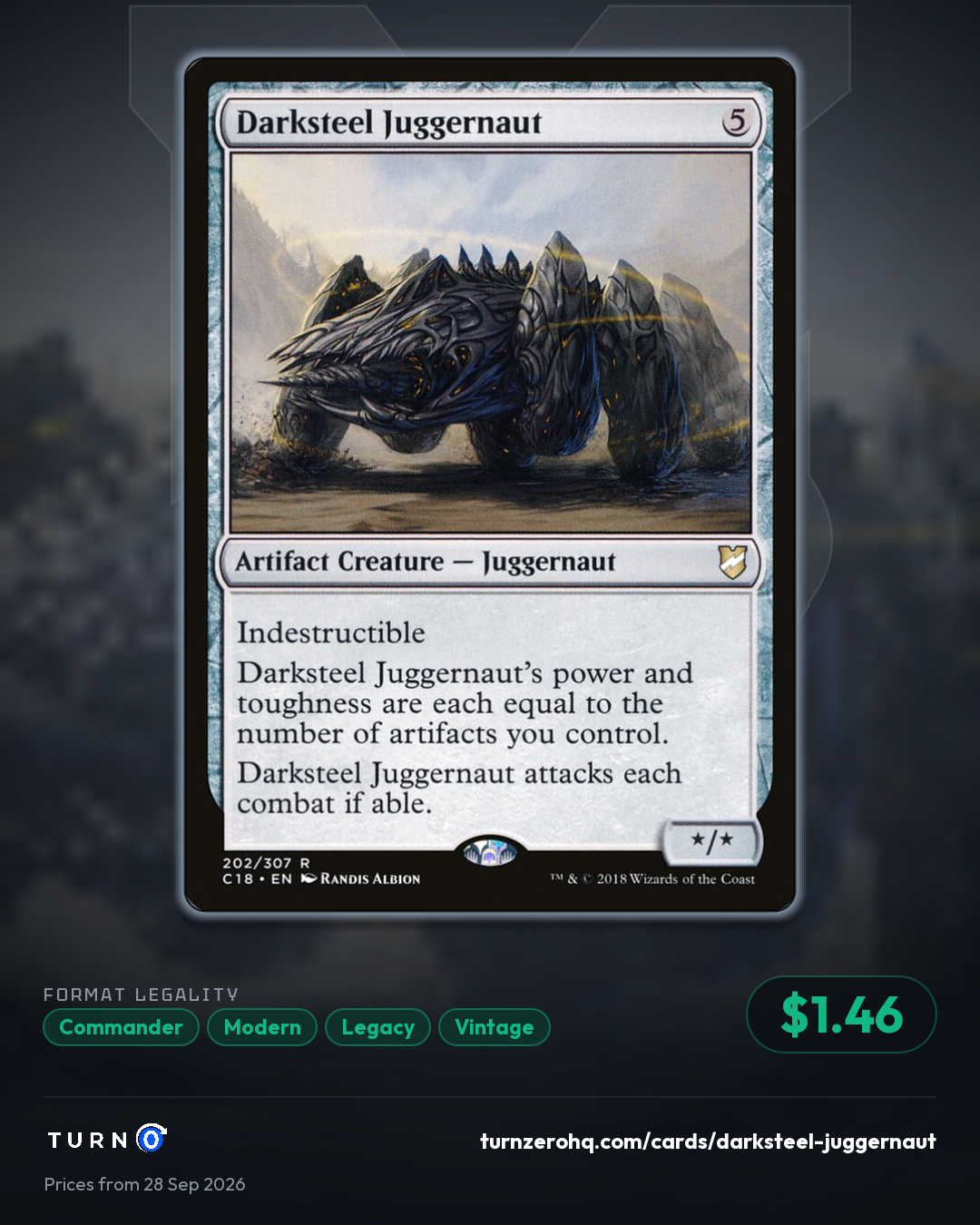 Shareable picture of Darksteel Juggernaut