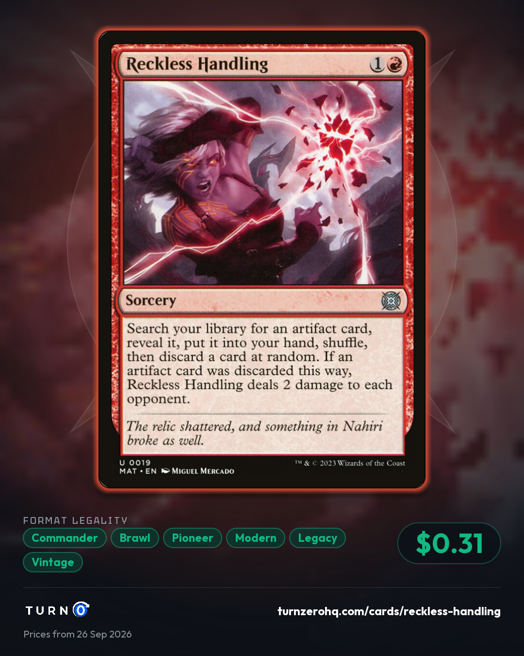 Shareable picture of Reckless Handling
