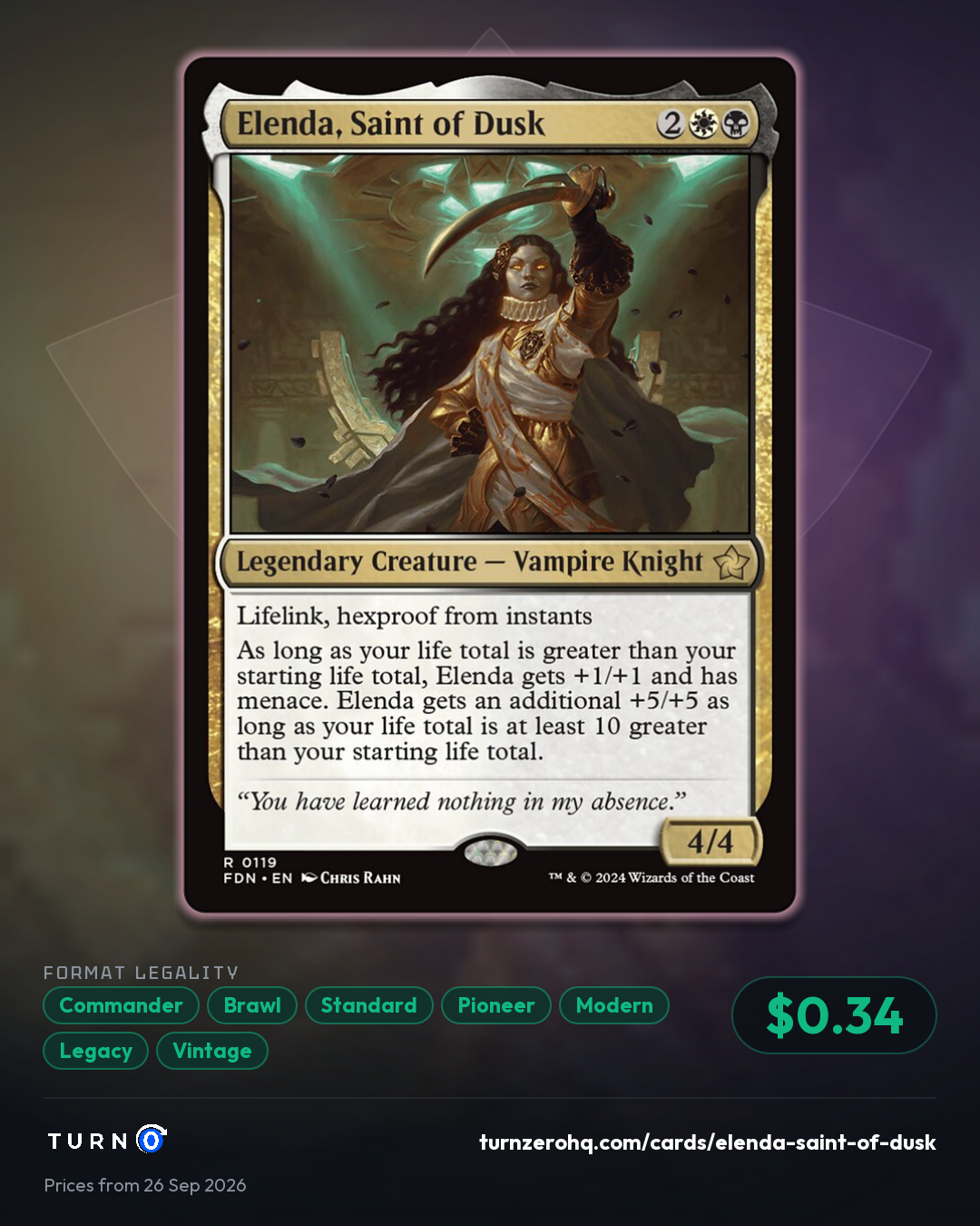 Shareable picture of Elenda, Saint of Dusk