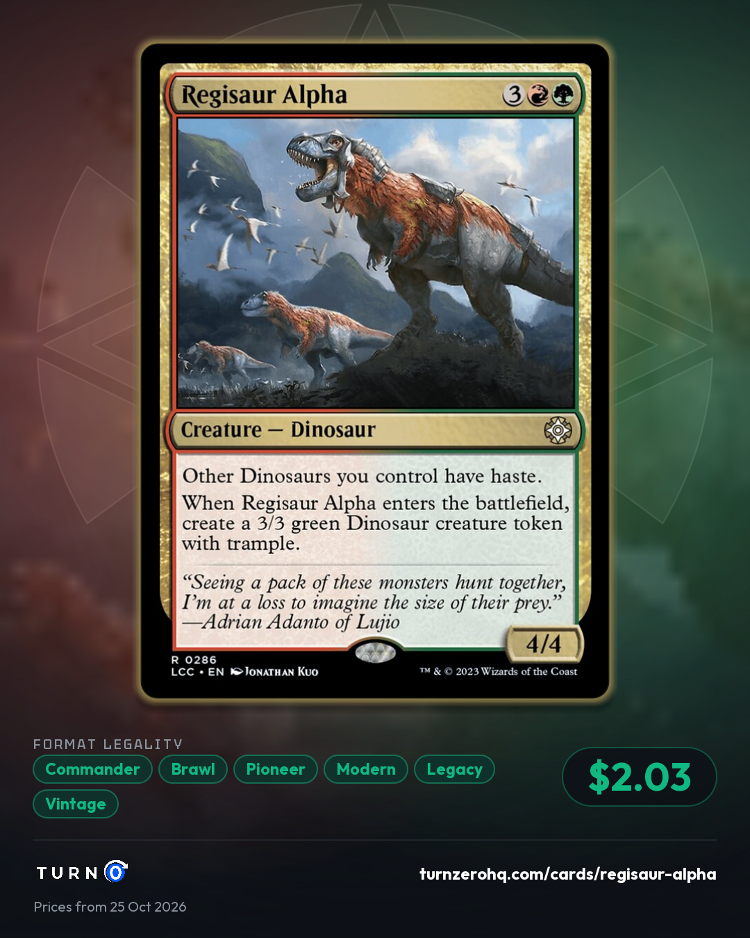 Shareable picture of Regisaur Alpha