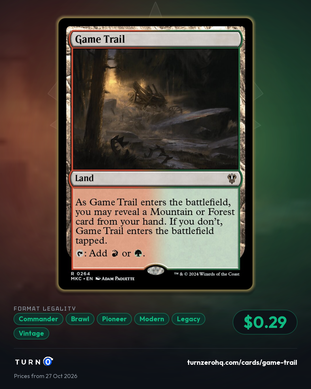 Shareable picture of Game Trail