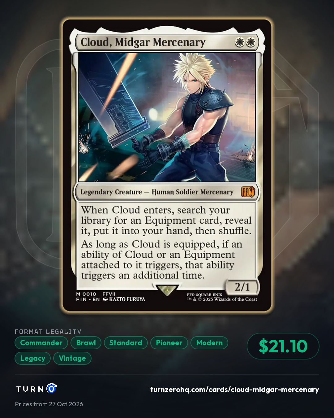 Shareable picture of Cloud, Midgar Mercenary