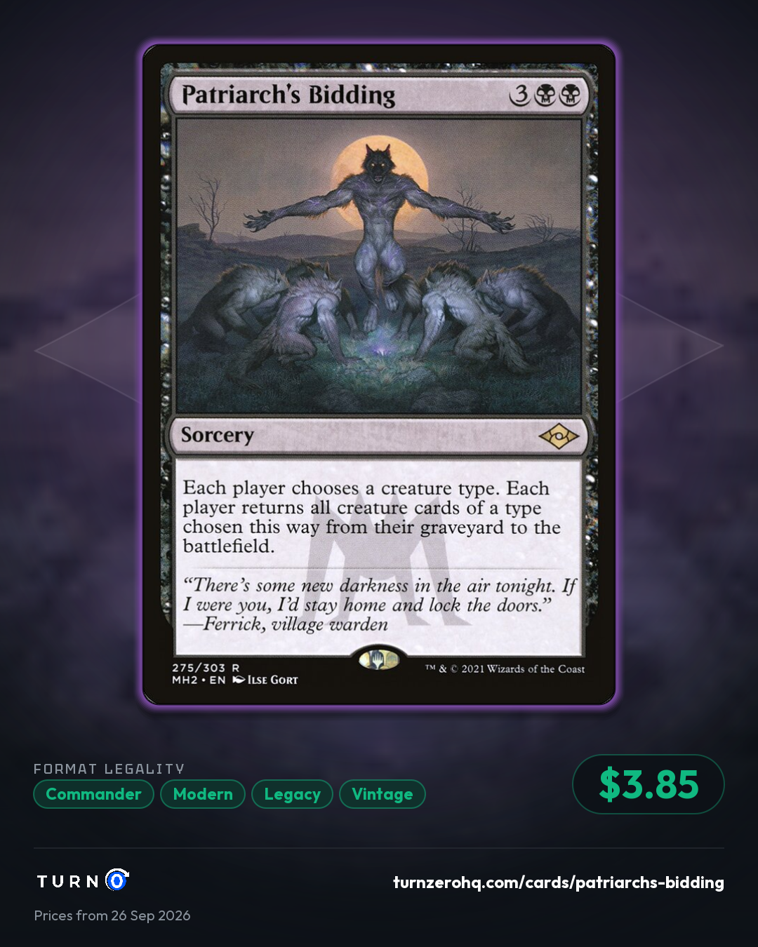 Shareable picture of Patriarch's Bidding