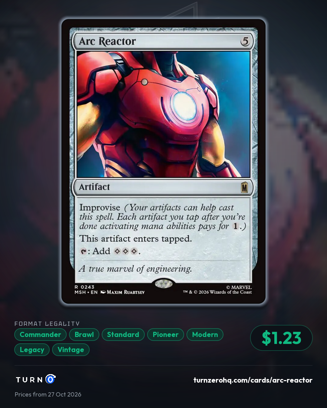 Shareable picture of Arc Reactor