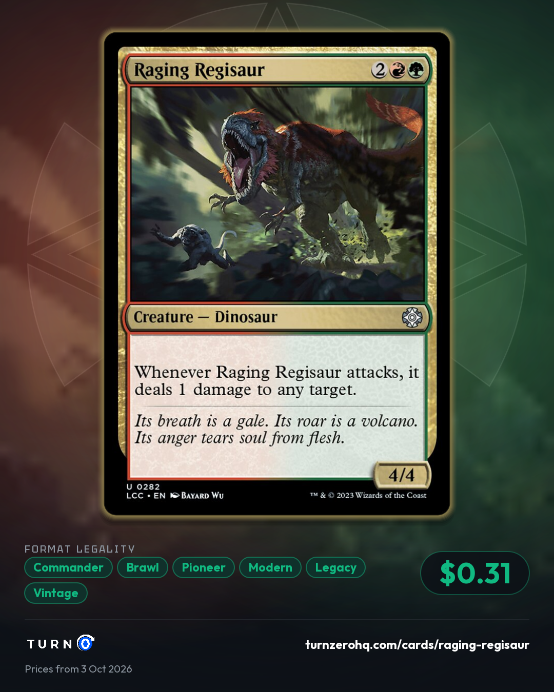 Shareable picture of Raging Regisaur