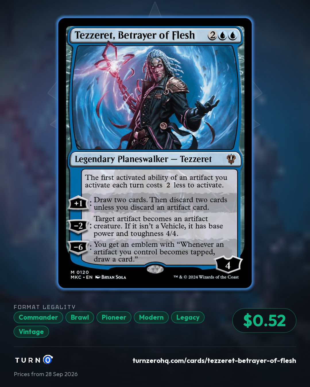 Shareable picture of Tezzeret, Betrayer of Flesh