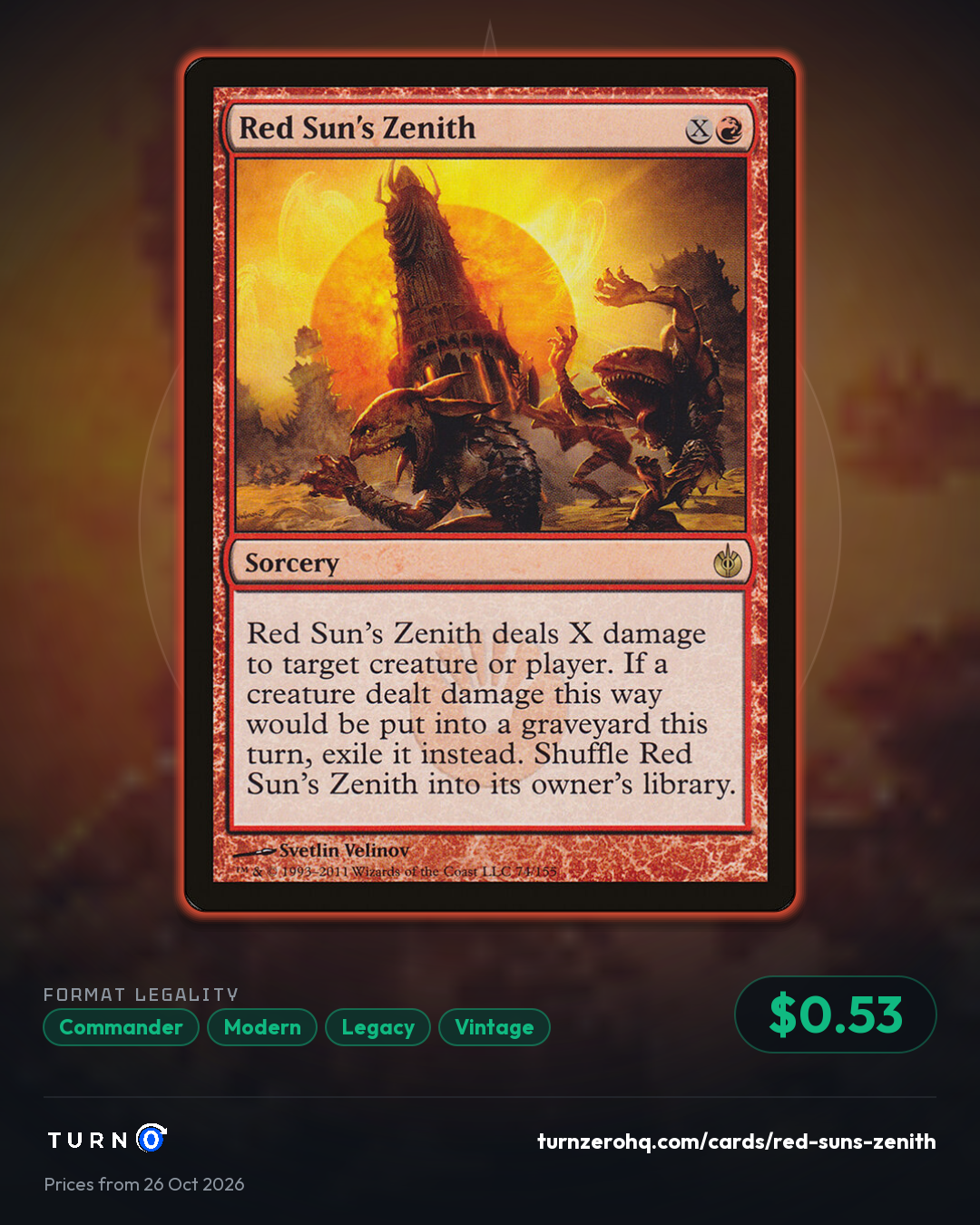Shareable picture of Red Sun's Zenith