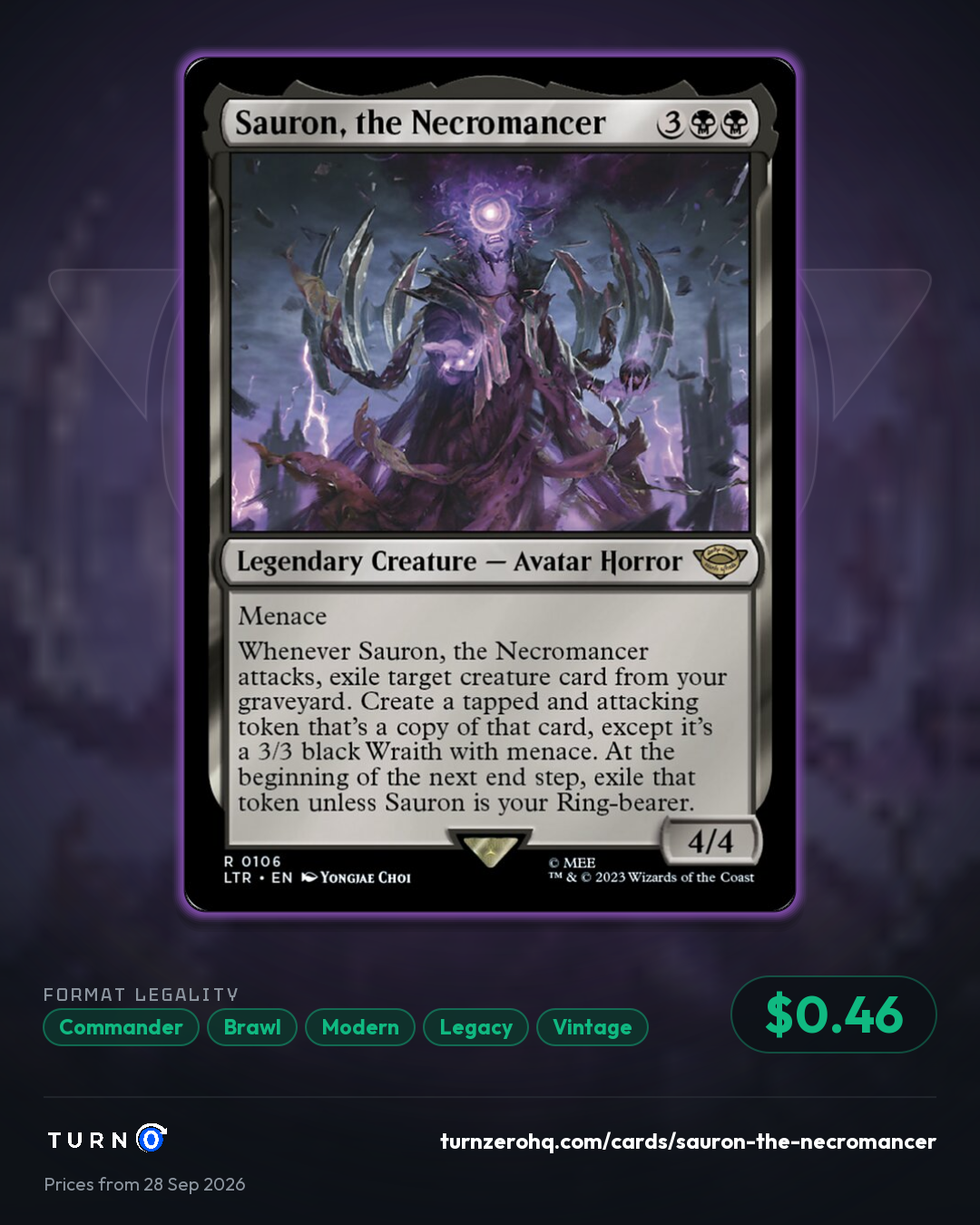 Shareable picture of Sauron, the Necromancer