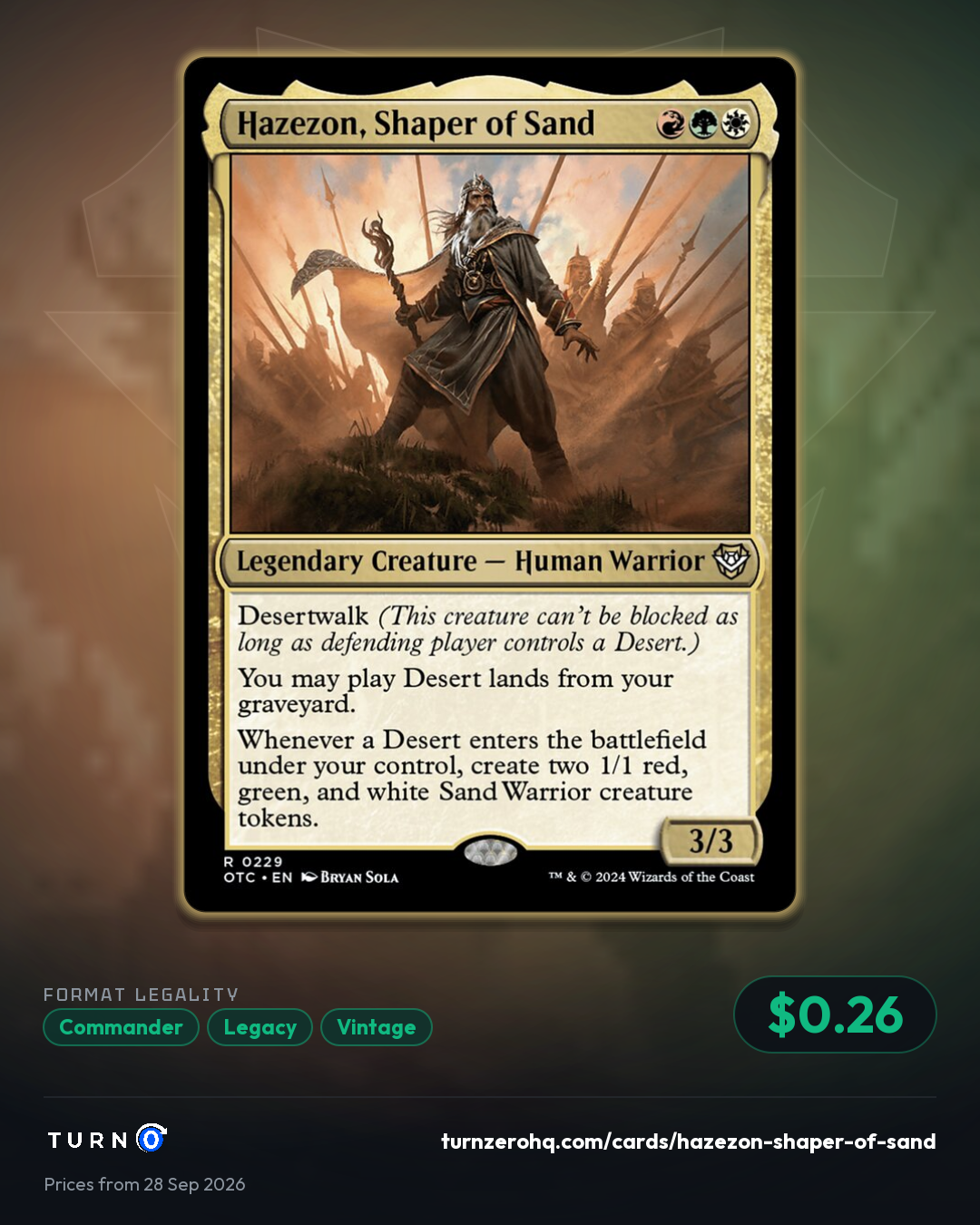 Shareable picture of Hazezon, Shaper of Sand