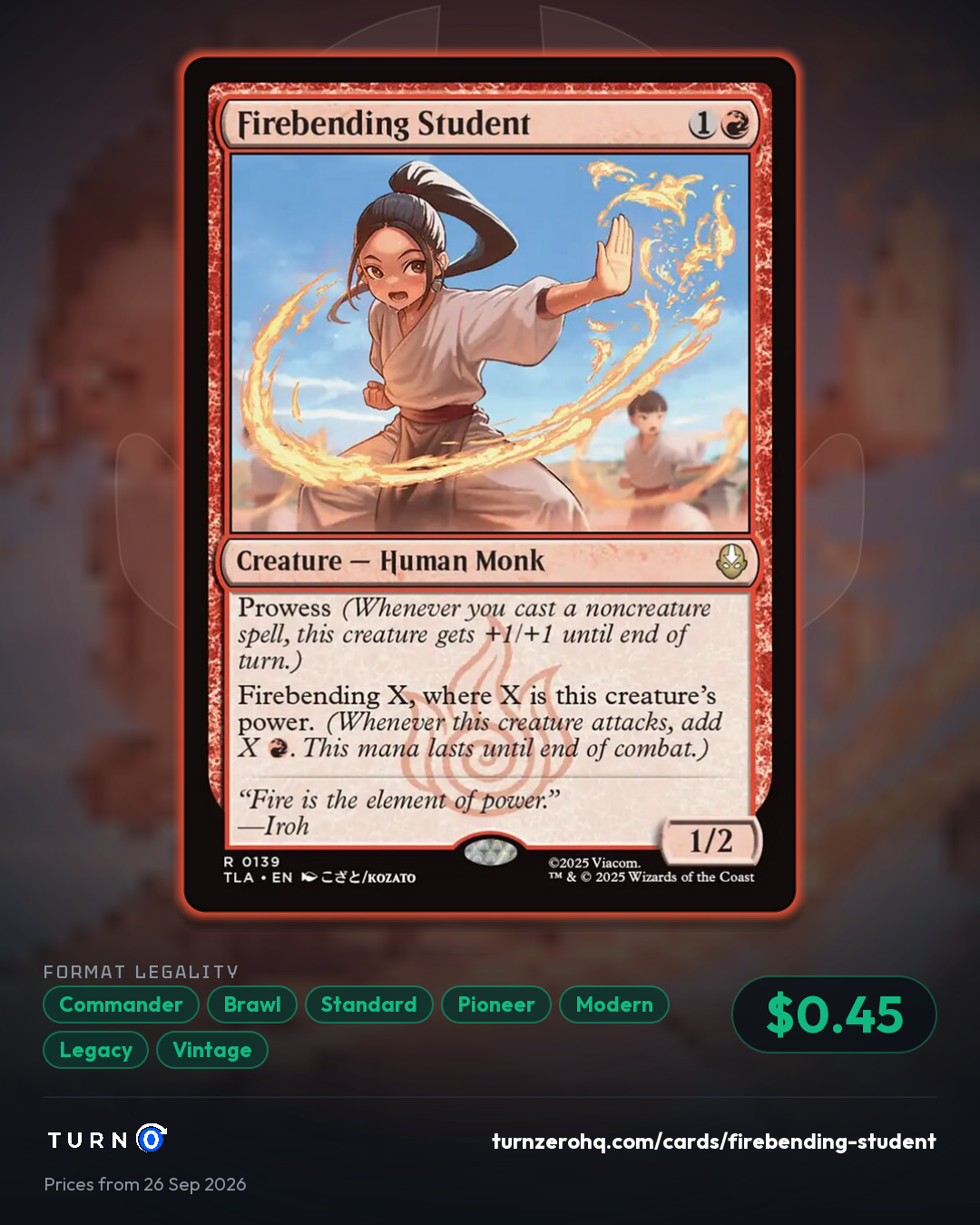 Shareable picture of Firebending Student
