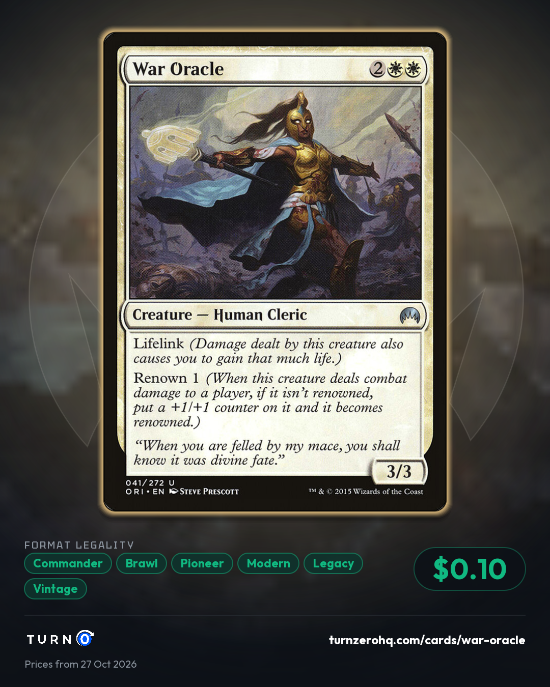 Shareable picture of War Oracle
