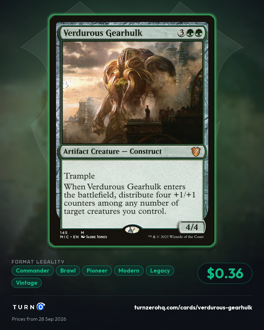 Shareable picture of Verdurous Gearhulk